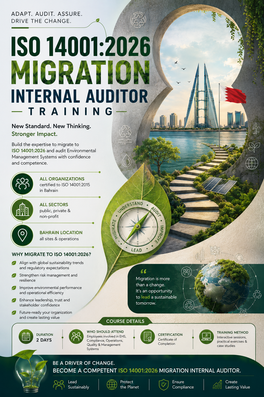 ISO 14001:2026 Migration Internal Auditor Training in Bahrain