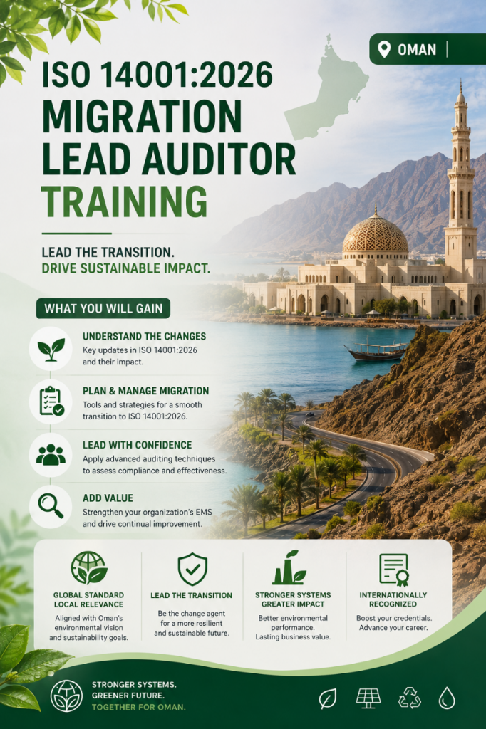 ISO 14001 Migration Lead Auditor Training in Oman